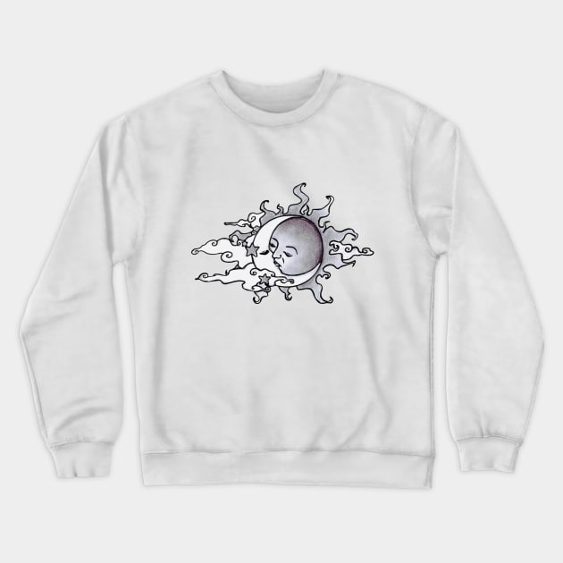 Sun and moon crewneck top